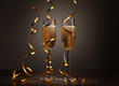Glasses of champagne at new year party
