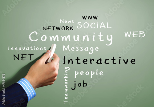 Photo: group of strategy related words group of strategy related words