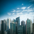 modern financial buildings in shanghai