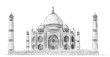 Vector World famous landmark collection : The Taj Mahal, India