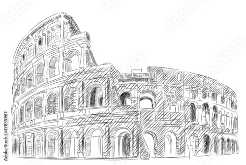 Photo: Vector World famous landmark collection :Coliseum, rome, Italy Vector World famous landmark collection :Coliseum, rome, Italy
