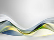 Elegant green and blue light waves
