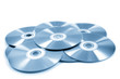 stack of cd roms. CD & DVD disk on white background