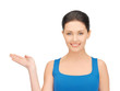 woman holding something on the palm