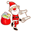 Santa Claus mascot the event activity. Christmas Character Desig