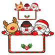 Santa Claus and deer mascot the event activity. Christmas Charac