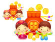 Dressed in the traditional costume of Korea Boys and girls Event
