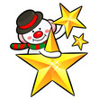Snowman Mascot the event activity. Christmas Character Design Se