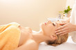 beautiful woman in massage salon