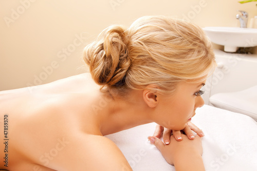 Photo: beautiful woman in spa salon beautiful woman in spa salon