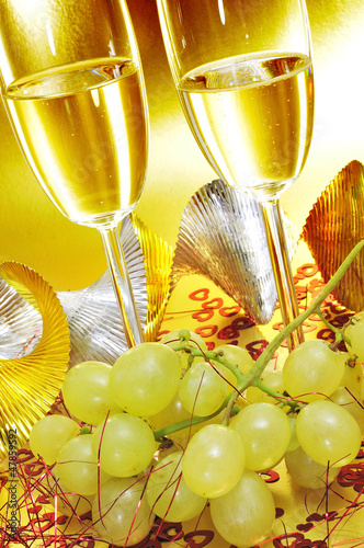 Photo: spanish cava and the grapes of luck spanish cava and the grapes of luck