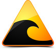 Tsunami hazard sign
