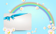 Geschenkgutschein mit Regenbogen und Blümchen