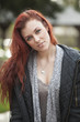 Young Woman with Beautiful Auburn Hair