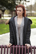 Young Woman with Beautiful Auburn Hair