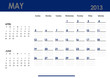 Monthly calendar for 2013 year - May. Start on Sunday.