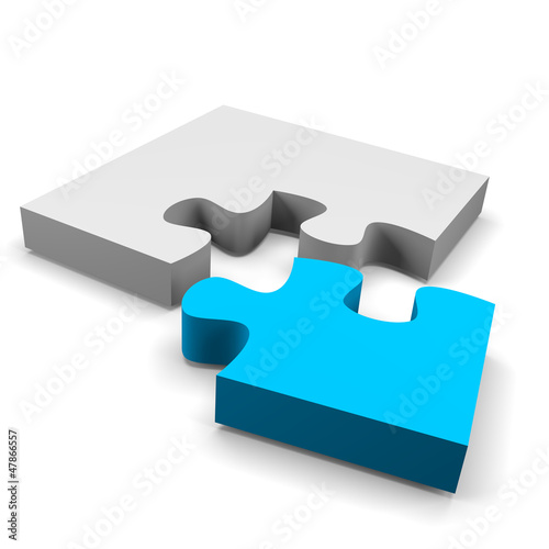 Illustration: Puzzle solution concept Puzzle solution concept
