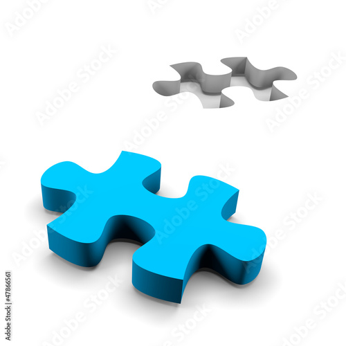 Illustration: Puzzle solution concept Puzzle solution concept
