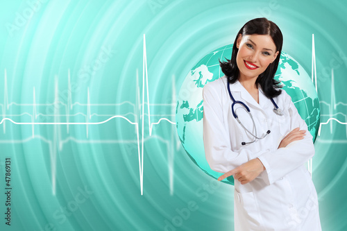 Photo: Illustration with heart beat Illustration with heart beat