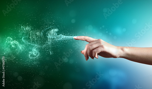 Photo: magical hands conceptual image magical hands conceptual image