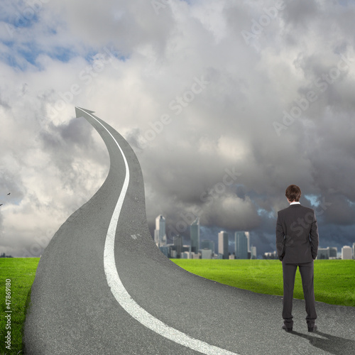 Photo: Concept of the road to success Concept of the road to success