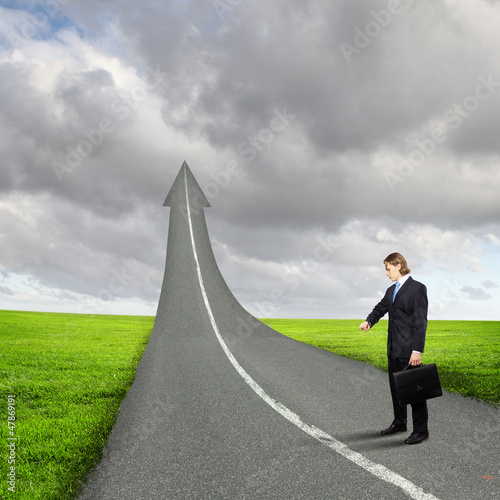 Photo: Concept of the road to success Concept of the road to success