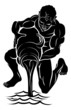 Stylised water bearer illustration