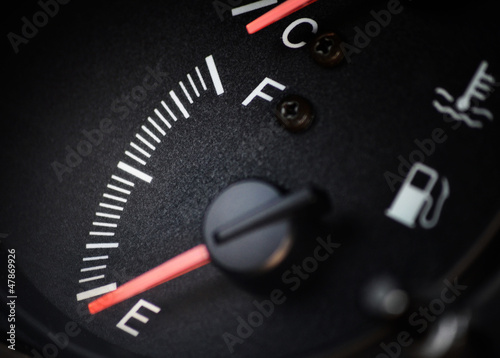 Photo: Fuel gauge dash board close up Fuel gauge dash board close up