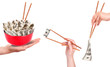 Concept image of food money set