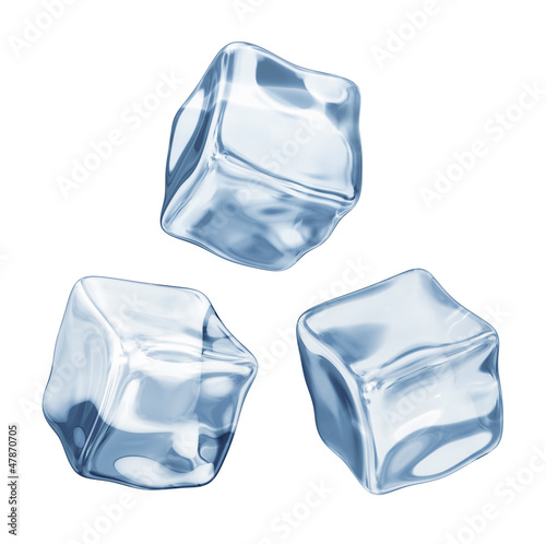 Illustration: ice cubes on a white background ice cubes on a white background