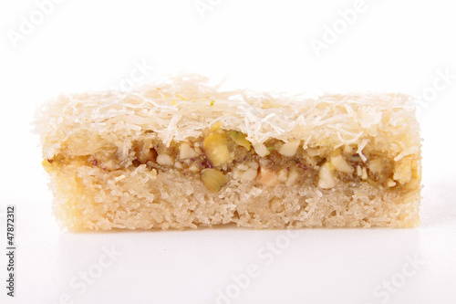 Photo: baklava isolated on white baklava isolated on white