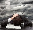 Businessman exhausted