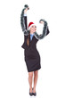 celebrating Santa girl
