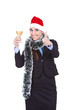 businesswoman with champagnes