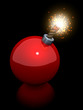 Weihnachtskugel Bombe Böller