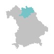 Oberfranken  - Serie: Pixelkarte Bayerische Bezirke