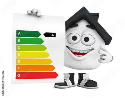 Illustration: Kleines 3D Haus Schwarz - Energieeffizienz Konzept 2 Kleines 3D Haus Schwarz - Energieeffizienz Konzept 2