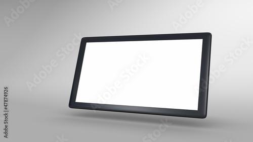 Illustration: 3D Tablet in Schwarz - Display frei 3 3D Tablet in Schwarz - Display frei 3