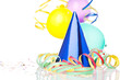 party decoration on white
