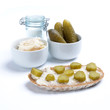 Fettbrot mit Gurke