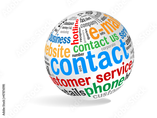 Illustration: "CONTACT" Tag Cloud (customer service details hotline call) "CONTACT" Tag Cloud (customer service details hotline call)