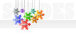 Fond soldes d'hiver  flocons de neige - Soldes