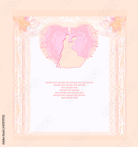 Illustration: wedding dancing couple background wedding dancing couple background