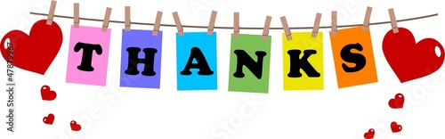 Illustration: thanks or thank you header banner thanks or thank you header banner