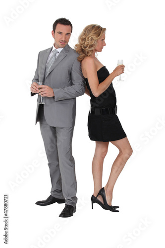 Photo: Business couple have had a successful year Business couple have had a successful year