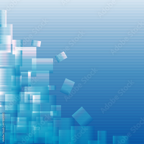 Vector: Abstract blue background with squares - vector illustration Abstract blue background with squares - vector illustration