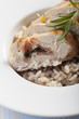 gefüllte Maispoulardenbrust auf Risotto