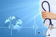 Illustration with heart beat