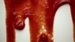 Herabtropfender Ketchup, Nahaufnahme