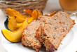 Meat loaf and vegetables close-up